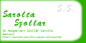 sarolta szollar business card