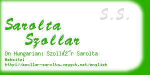 sarolta szollar business card